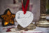 Whippet Walk Beside Us Ceramic Heart